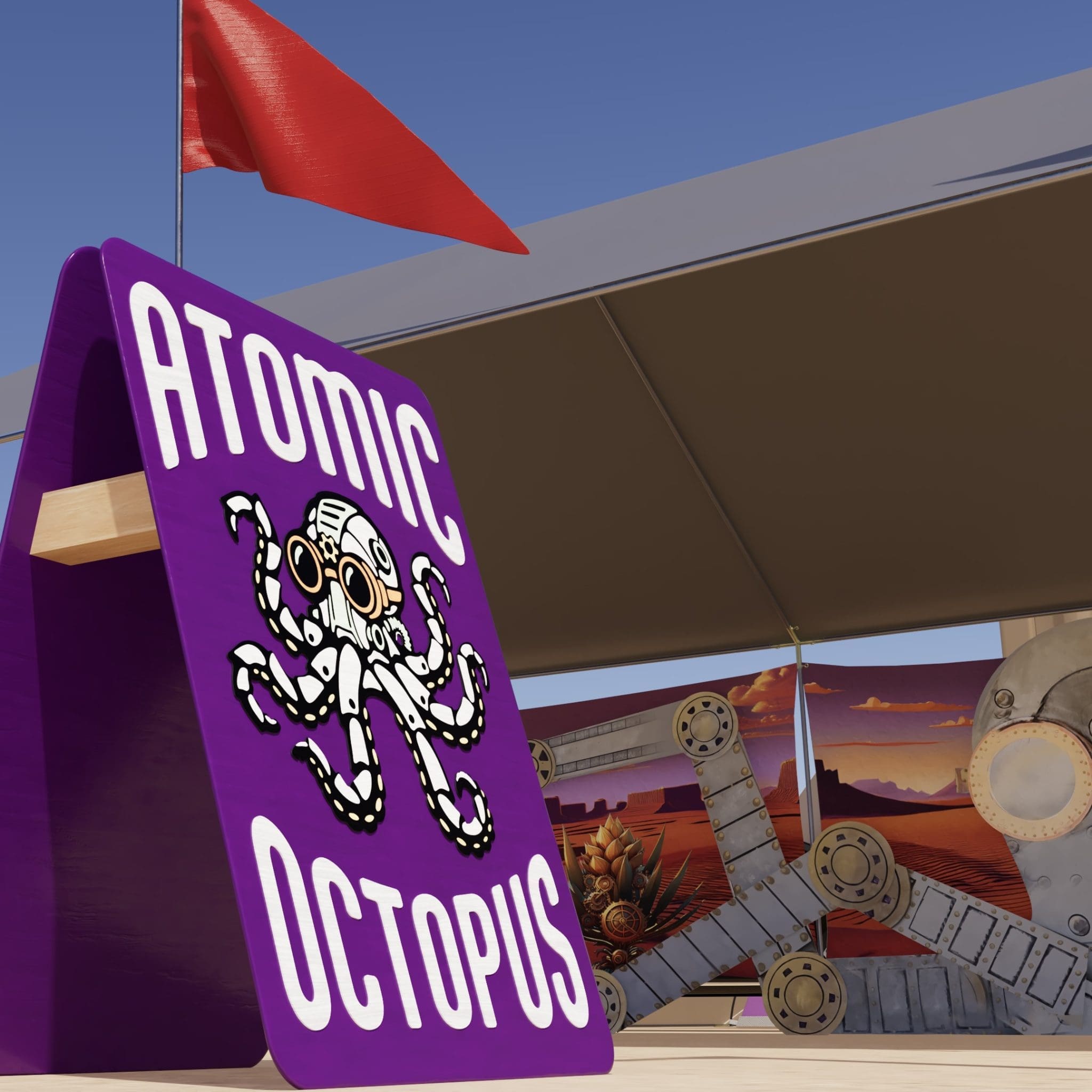 Cap Sign & Flag Render